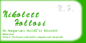 nikolett hollosi business card